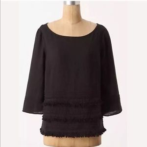 Meadow Rue Linen Fringe Top